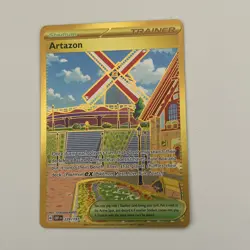 Artazon 229/197 SV03: Obsidian Flames Holo Gold Full Art Pokemon Card - Image 1