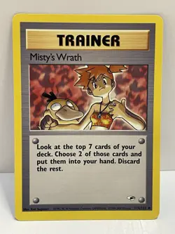 Pokemon WOTC VTG Misty's Wrath 114/132 Gym Heroes Regular LP - Image 1