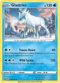 Glastrier SWSH11: Lost Origin 051/196 Holo Rare Holofoil Pokemon TCG NM - Image 1