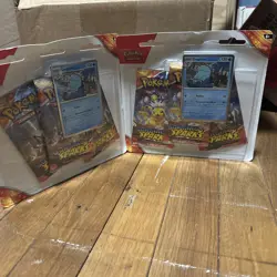 Pokemon TCG Surging Sparks 3 Pack Blister - Quagsire Promo Lot of 2- New Sealed - Image 1
