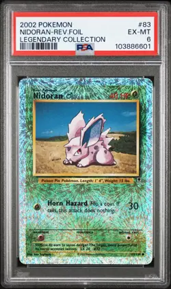 Pokemon Nidoran Legendary Collection Reverse Holo Rare 2002 PSA Graded - Image 1
