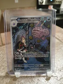 Pokemon TCG Team Rocket's Weezing 199/182 Destined Rivals Illustration Rare - Image 1