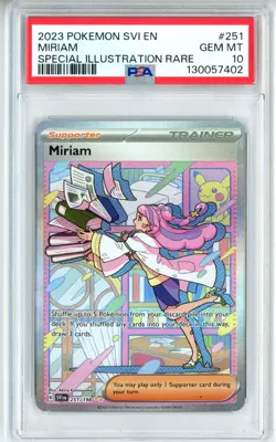 PSA GEM MT 10 Pokemon TCG Miriam 251/198 SV01: Scarlet & Violet Base Set Holo - Image 1