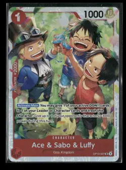 Ace & Sabo & Luffy - Carrying On His Will (OP13) SR - Image 1