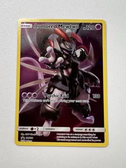 Pokemon TCG Armored Mewtwo SM228 Black Star Promo Card Near Mint - Image 1