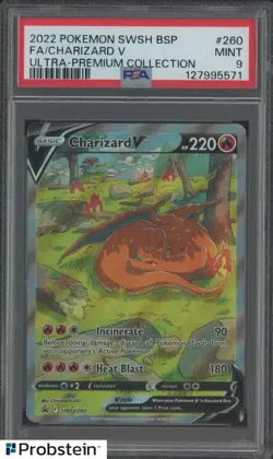 2022 Pokemon Sword & Shield Ultra Premium Collection #260 FA/Charizard V PSA 9 - Image 1
