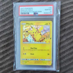 2021 Pokemon McDonald's Collection 25th Aniv PIKACHU Holo PSA 10 GEM MINT 25/25 - Image 1