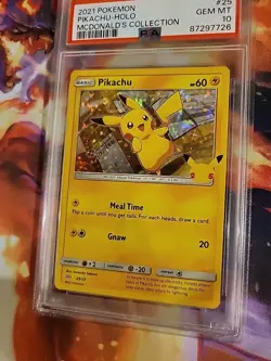 2021 Pokemon McDonald's Collection 25th Aniv PIKACHU Holo PSA 10 GEM MINT 25/25 - Image 2