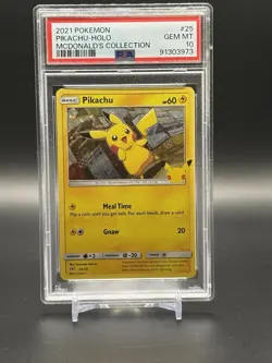 2021 POKEMON MCDONALD’S COLLECTION 25TH ANIV PIKACHU HOLO GEM MINT PSA 10 - Image 1