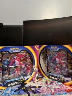 2x Pokemon TCG: Hoopa V Box New Sealed (Fusion Strike, Evolving Skies, Vivid) - Image 1