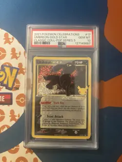 Pokemon Umbreon Gold Star Celebrations Classic Coll 17/17 PSA 10 Gem Mint - Image 1