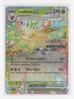 Pokemon Leafeon ex 006/131 Sealed Prismatic Evolutions Stamped Promo Holo EX - Image 1