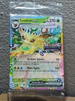 Leafeon ex 006/131 Stamped Prismatic Evolutions Double Rare SEALED Pokemon TCG - Image 1
