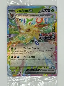 Pokemon Prismatic Evolutions Leafeon ex 006/131 Surprise Box Stamped Sealed - Image 1