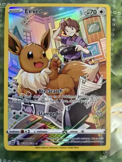 Pokemon Eevee TCG TG11/TG30 Brilliant Stars Sword and Shield holo card - Image 1