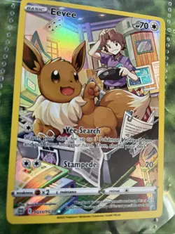 Pokemon Eevee TCG TG11/TG30 Brilliant Stars Sword and Shield holo card - Image 2