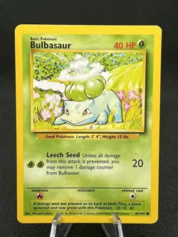 Bulbasaur 44/102 Base Set - LP-EXC BUY 2 CARDS GET 1 FREE!! - Image 1