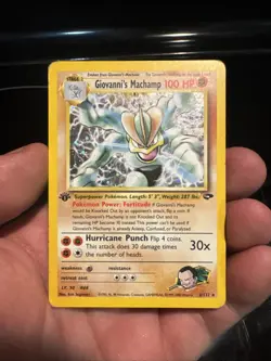 Giovanni's Machamp 6/132 Holo Rare - Gym Challenge - 1st Edition - Pokemon WOTC - Image 1