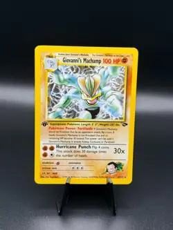 1st Edition Giovanni's Machamp 6/132 Gym Challenge 2000 Holo Rare WOTC Pokemon - Image 1