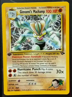 Giovanni's Machamp 6/132 Holo Rare - Gym Challenge - 1st Edition - Pokemon WOTC - Image 1