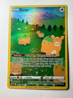 Pokemon TCG Ditto Crown Zenith Galarian Gallery Holo Ultra Rare Card GG22/GG70 - Image 1