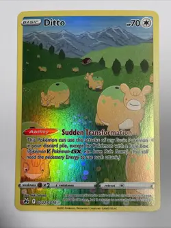 Pokemon TCG Ditto Crown Zenith Galarian Gallery Holo Ultra Rare Card GG22/GG70 - Image 1