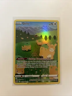 Pokemon TCG Ditto Crown Zenith Galarian Gallery Holo Ultra Rare Card GG22/GG70 - Image 1