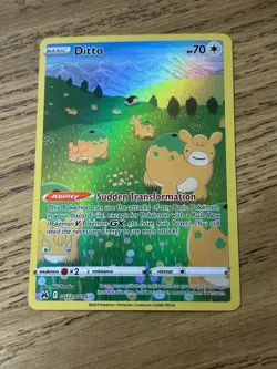Pokemon TCG Ditto Crown Zenith-Galarian Gallery Holo Ultra Rare Card GG22/GG70 - Image 1