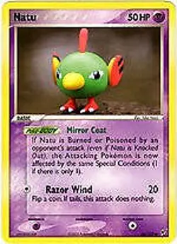 Pokemon EX Deoxys 66/107 Common Card - Natu - Image 1