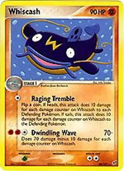 Pokemon EX Deoxys 28/107 Rare Card - Whiscash - Image 1