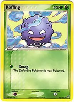 Pokemon EX Deoxys 62/107 Common Card - Koffing - Image 1