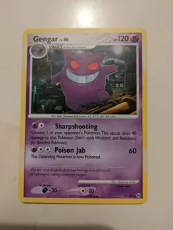 Pokemon Gengar Card 17/99 Arceus Regular Non-Holo NM/ Condition 2009 TCG Rare - Image 1