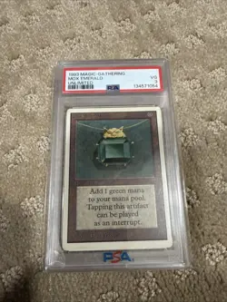 Mox Emerald- Unlimited (Power 9) | PSA 3 VG | Vintage MTG - Image 1