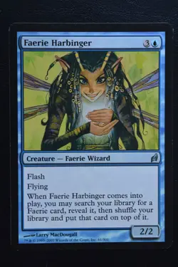 Magic The Gathering MTG FAERIE HARBINGER Lorwyn LP Lightly Played - Image 1