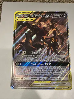 Pokemon Jumbo Oversized Umbreon & Darkrai GX Tag Team Promo Card SM241 - Image 1