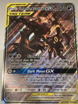 Pokemon Jumbo Oversized Umbreon & Darkrai GX Tag Team Promo Card SM241 - Image 3