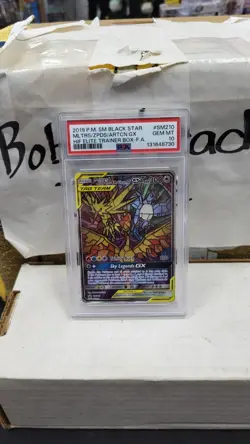 2019 MOLTRES & ZAPDOS & ARTICUNO GX TAG TEAM HIDDEN FATES PROMO POKEMON PSA 10 - Image 1