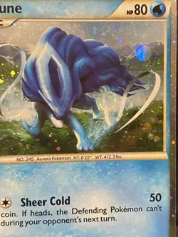 Suicune HGSS21 Holo LP Pokemon 2010 Tin Promo FART SWIRL - Image 4