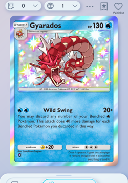 Pokemon TCG POCKET - Gyarados Shiny 1⭐, Wisdom of Sea and Sky, English - Image 3