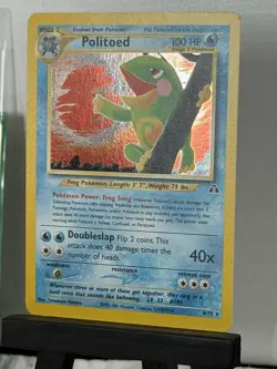 Pokemon TCG Neo Discovery Unlimited Holo Rare Politoed 8/75 - Image 2