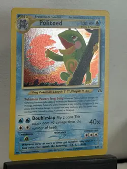 Pokemon TCG Neo Discovery Unlimited Holo Rare Politoed 8/75 - Image 3