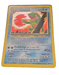 Pokemon TCG Politoed 8/75 Neo Discovery Unlimited Holo HOLO SWIRL NM Holographic - Image 4
