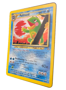 Pokemon TCG Politoed 8/75 Neo Discovery Unlimited Holo HOLO SWIRL NM Holographic - Image 5
