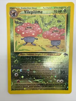 Vileplume 17/18 Southern Islands Reverse Holo Rare Vintage Pokemon Card - Image 3