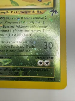Vileplume 17/18 Southern Islands Reverse Holo Rare Vintage Pokemon Card - Image 5
