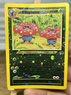 Vileplume 17/18 Southern Islands Reverse Holo Rare Vintage Pokemon Card - HP/DMG - Image 3