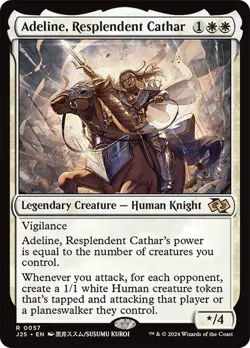 ADELINE, RESPLENDENT CATHAR Anime Rare 0057 J25 MTG Magic FOUNDATIONS JUMPSTART - Image 1