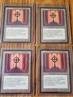 MAGIC THE GATHERING Tormod's Crypt THE DARK (1994) Uncommon Artifact Lot of Four - Image 1