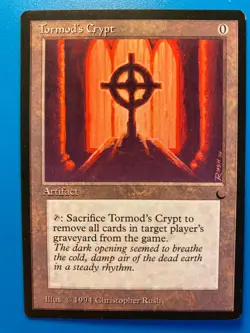 MTG 1x Tormod's Crypt The Dark OLD SCHOOL Pauper Magic the Gathering Card x1 NM - Image 1