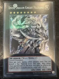 YuGiOh Divine Dragon Knight Felgrand Secret Rare SHSP-EN056 - Image 1